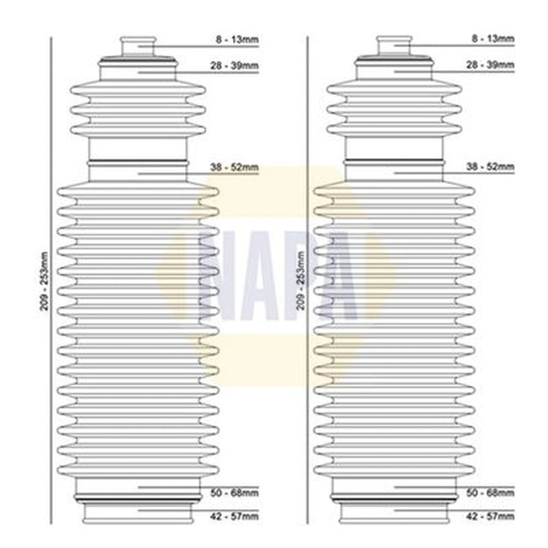 NAPA Steering Bellow Kit Front NCB3003