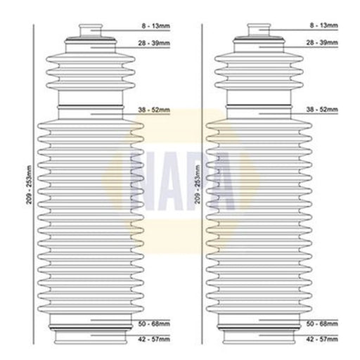 NAPA Steering Bellow Kit Front NCB3003