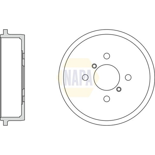 NAPA Brake Drum Assembly Rear NDR1009