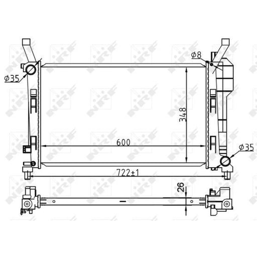 NRF Engine Radiator 53106