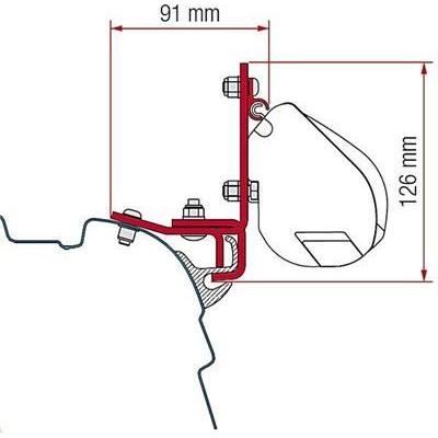 Fiamma F35 Awning Adapter Bracket Kit VW Volkswagen T5 T6 Brandrup Campervan - Fiamma - Van Life Living