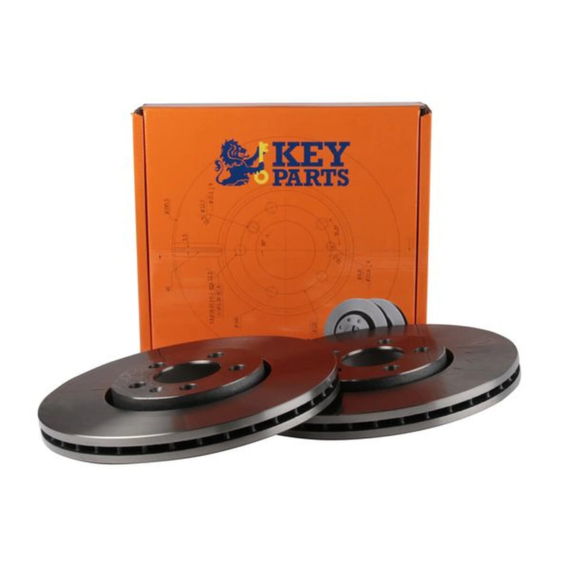 Key Parts 2 x Vented Front Brake Discs KBD4105-x2