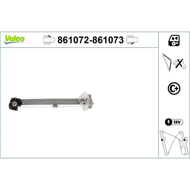 Valeo Electric Window Regulator Lifter Right Front 861073