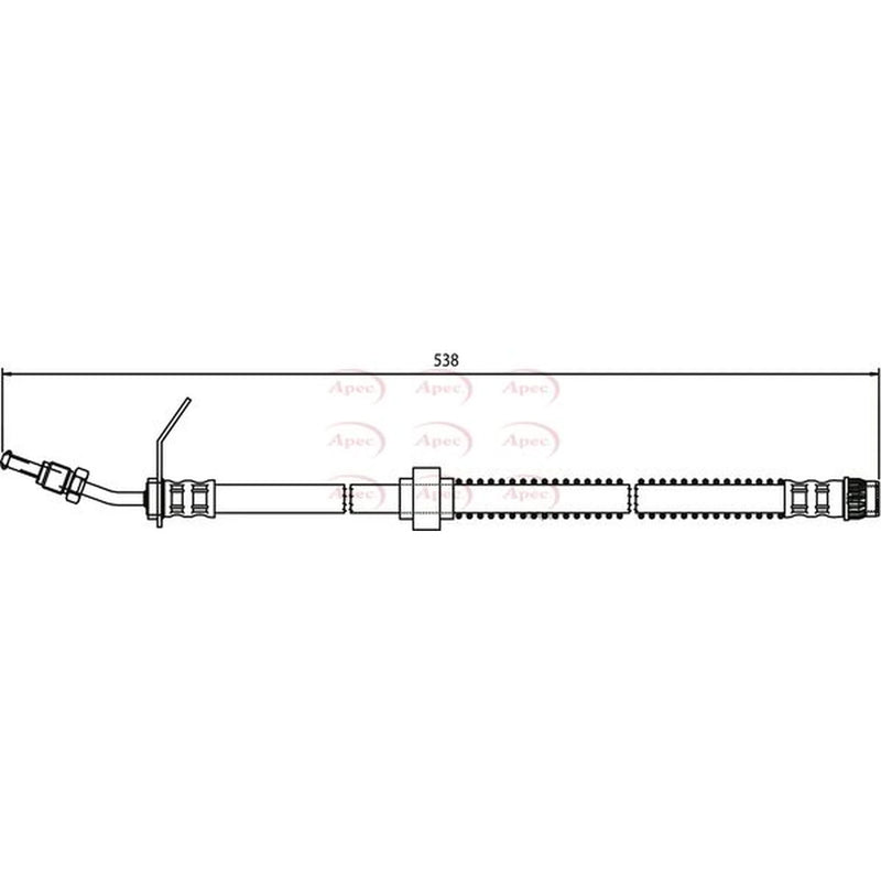 Apec Brake Hydraulic Hose Line Lower HOS3673