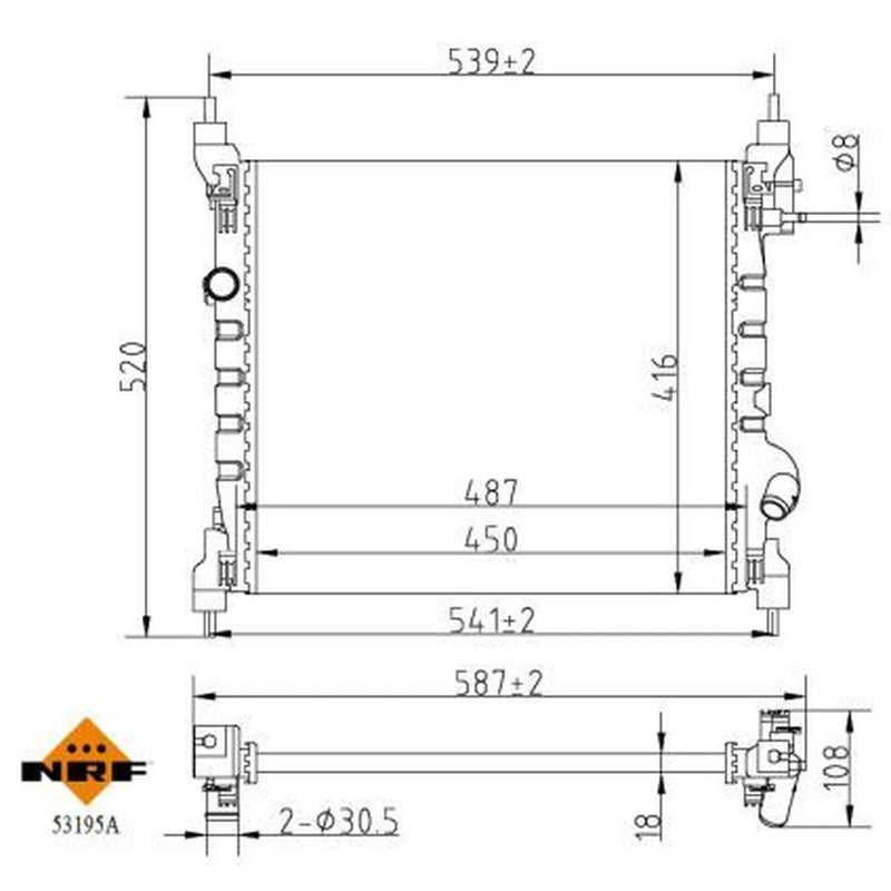 NRF Engine Radiator 53195A