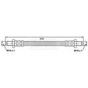Borg & Beck Brake Hydraulic Hose Line Front Right BBH6074