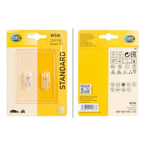 Hella Indicator Turn Signal Bulb W2.1x9.5 12V 5W 8GP 003 594-123