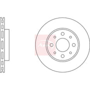 Apec 2 x Vented Front Brake Discs DSK2219-x2
