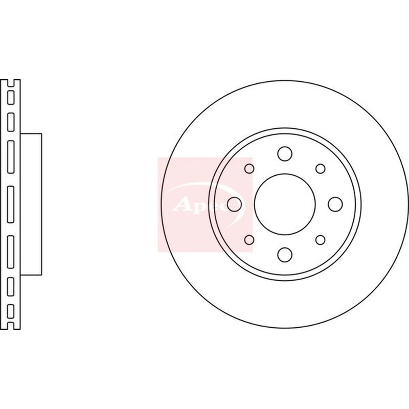 Apec 2 x Vented Front Brake Discs DSK2219-x2