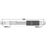 Borg & Beck Brake Hydraulic Hose Line Rear Right BBH6740