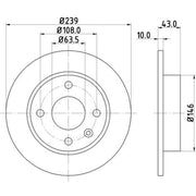 DON 2 x Solid Front Brake Discs PCD15112-x2