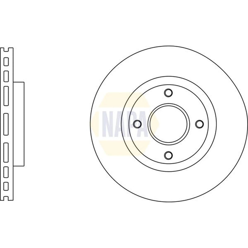 NAPA 2 x Vented Front Brake Discs NBD5803-x2