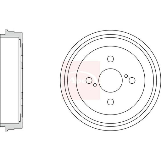 Apec Brake Drum Assembly Rear DRM9925