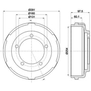 Mintex Brake Drum Assembly Rear MBD058