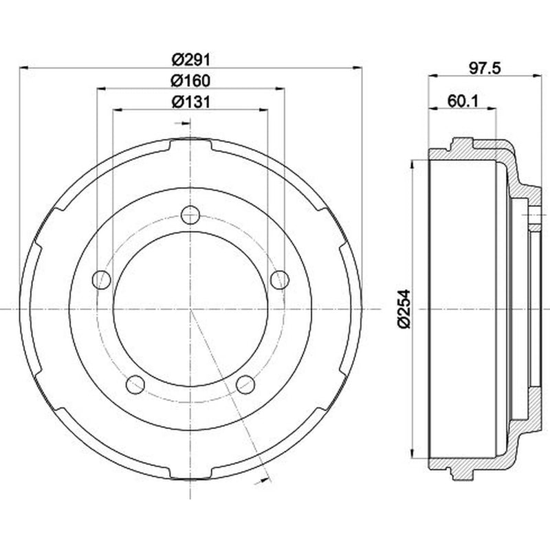 Mintex Brake Drum Assembly Rear MBD058