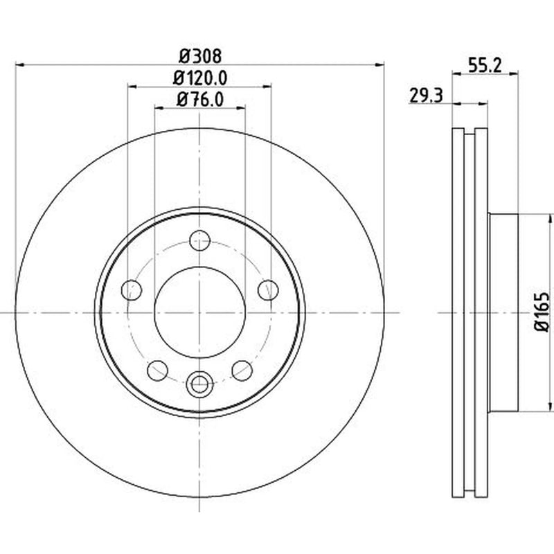 Mintex Lcv Van Kits internally vented MVK0064