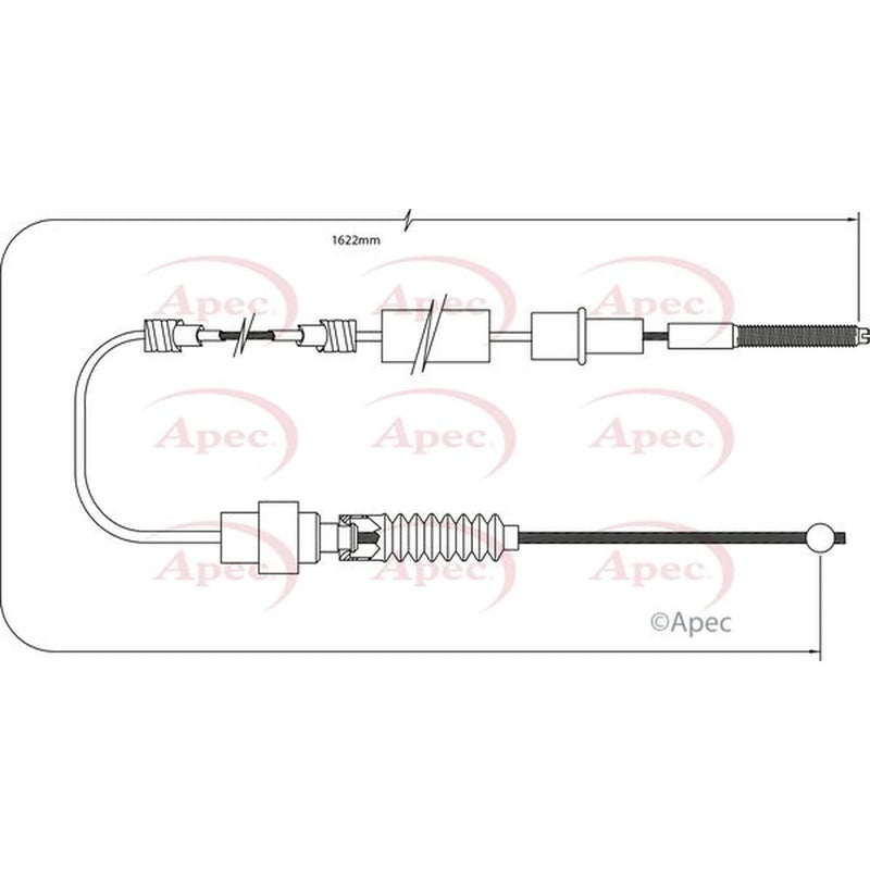 Apec Handbrake Cable Right Rear CAB1406