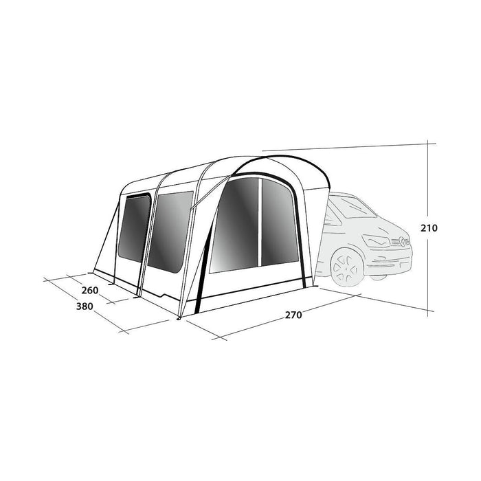 Outwell Wolfburg 380 Air Inflatable Driveaway Campervan Awning - Outwell - Van Life Living