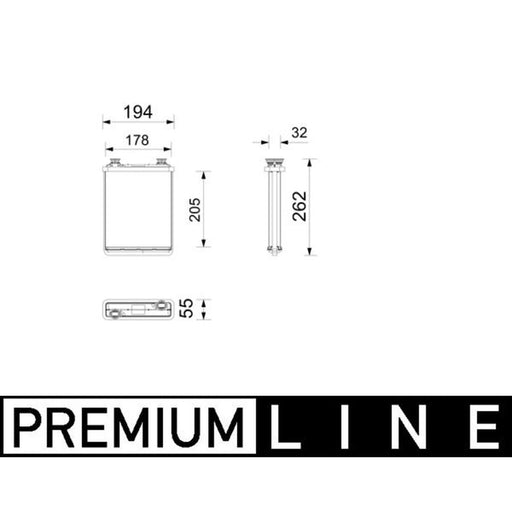 Mahle Heater Matrix Core Heat Exchanger AH 357 000P