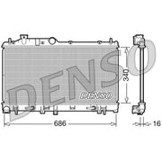 Denso Engine Radiator fits Subaru Impreza 2007-2012 1.5 2.0