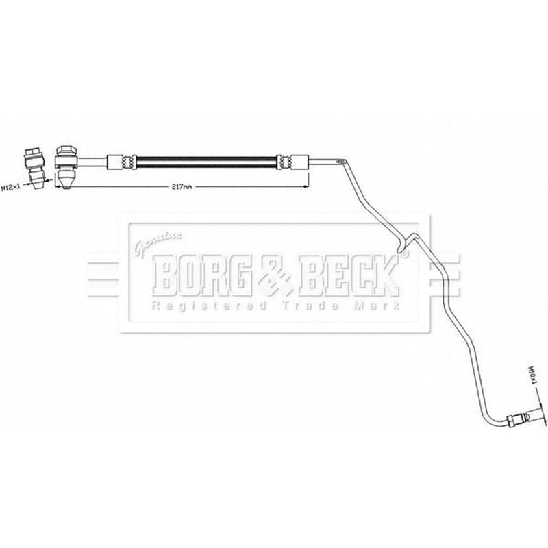 Borg & Beck Brake Hydraulic Hose Line outer BBH8503