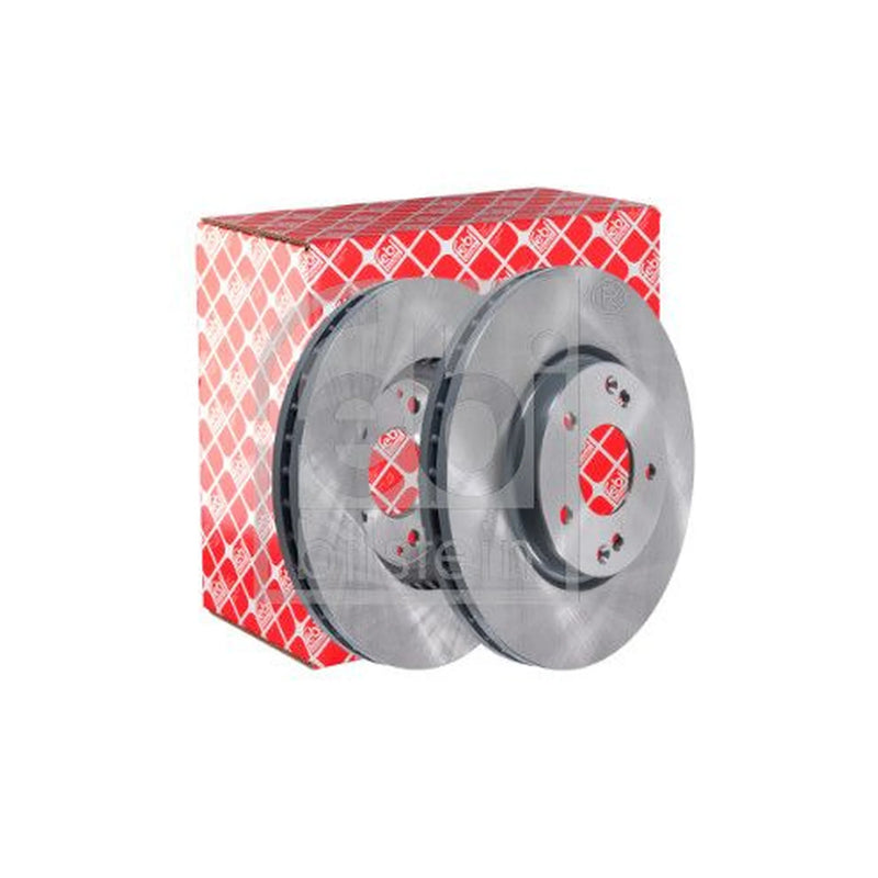 Febi 2 x Internally Vented Front Brake Discs 170696-x2