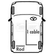 Borg & Beck Handbrake Cable Rear BKB1140
