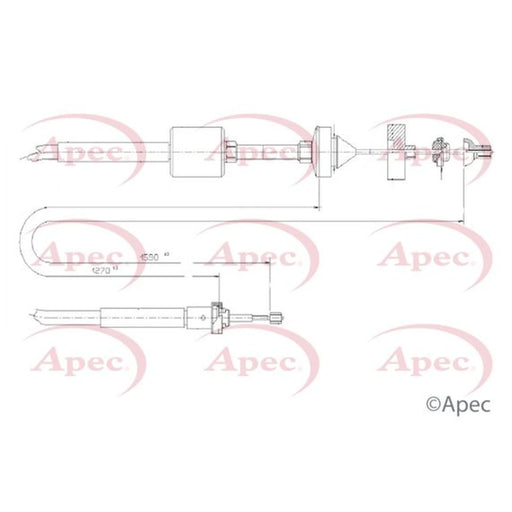 Apec Clutch Control Cable Pull CAB5031