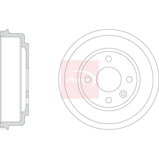 Apec Brake Drum Assembly Rear DRM9230