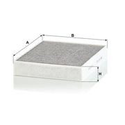 MANN-FILTER Cabin Air Filter (Pollen Filter) below the glove CUK 25 001