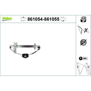 Valeo Electric Window Regulator Lifter Right Front 861055
