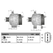 Denso Car Alternator 12V fits Daihatsu Materia 2006 on 1.5