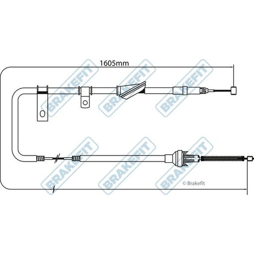 Apec Handbrake Cable Right Rear BBC3265