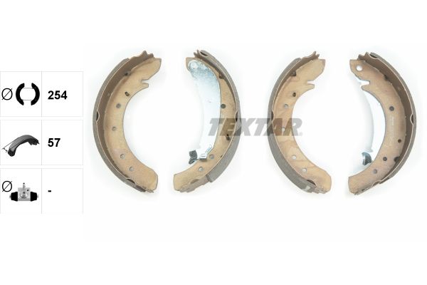 Textar Brake Shoe Set Axle Kit Rear 57mm 91049600