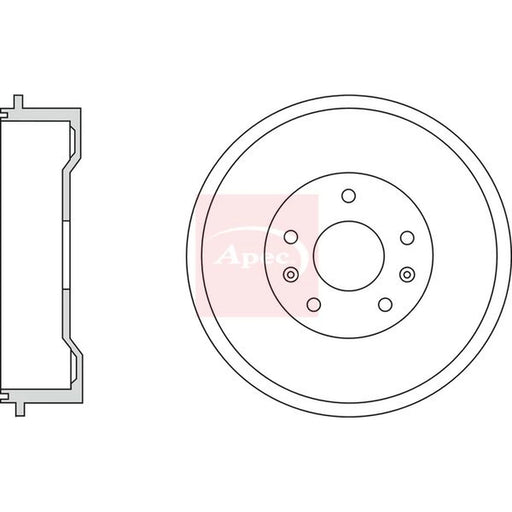 Apec Brake Drum Assembly Rear DRM9229
