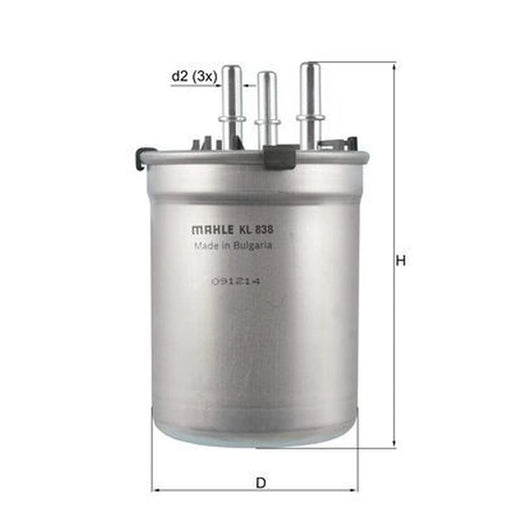 Mahle Fuel Filter Element KL 838