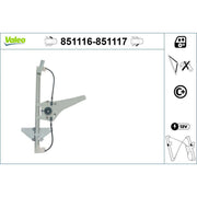 Valeo Electric Window Regulator Lifter Right Front 851117