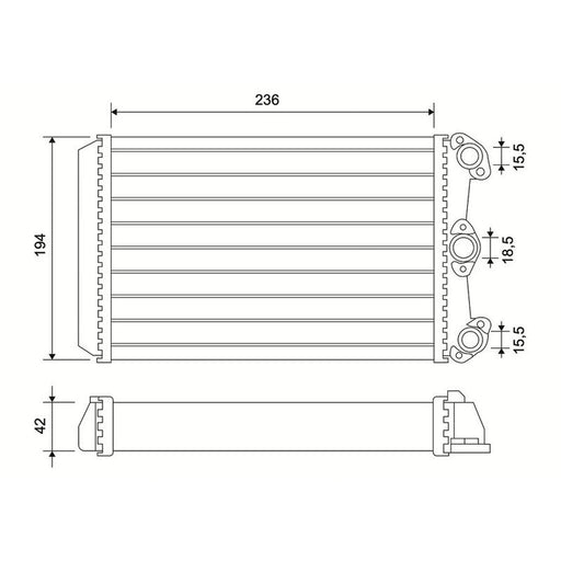 Valeo Heater Matrix Core Heat Exchanger 812298
