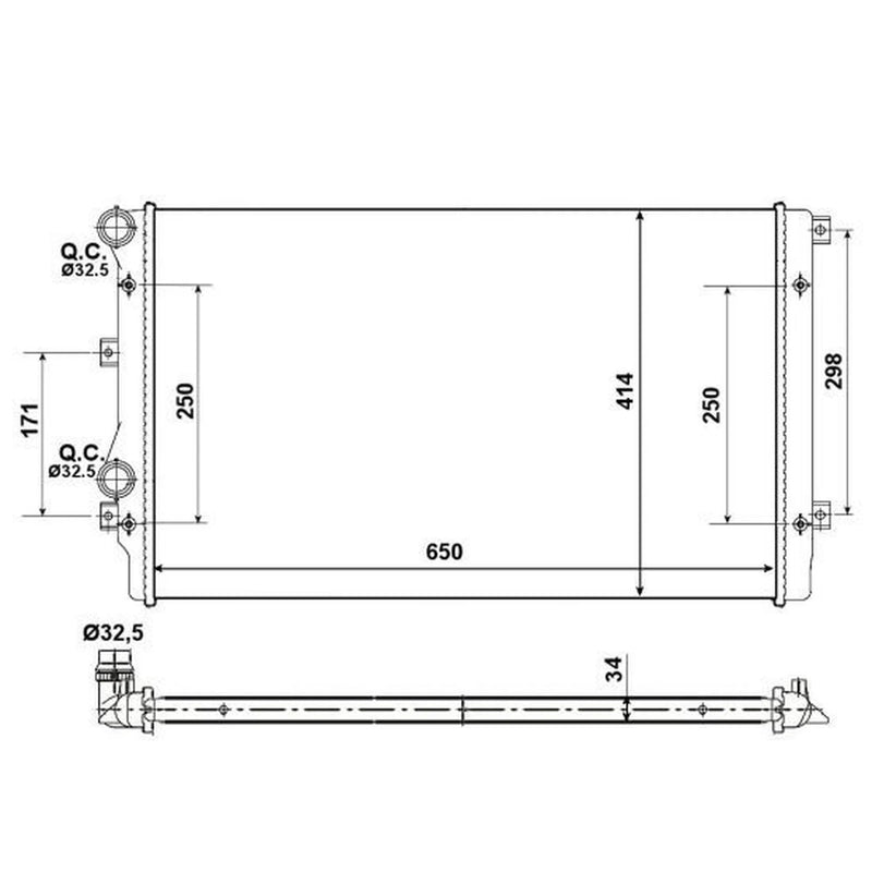 NRF Engine Radiator Rear 53406A