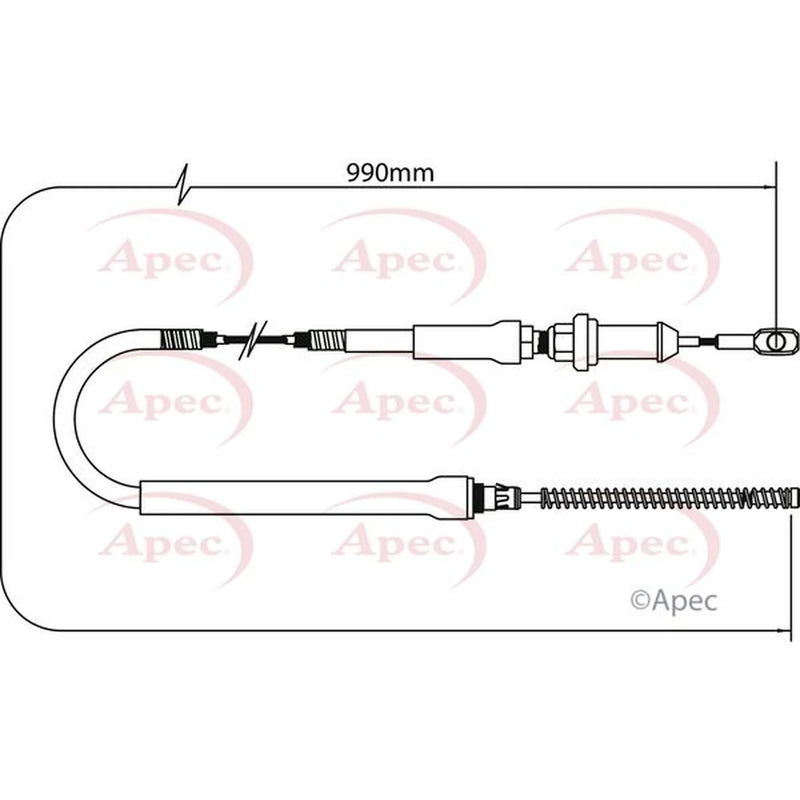 Apec Handbrake Cable Right Rear CAB1260
