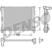Denso Engine Radiator fits Fiat Panda 2012-2013 0.9