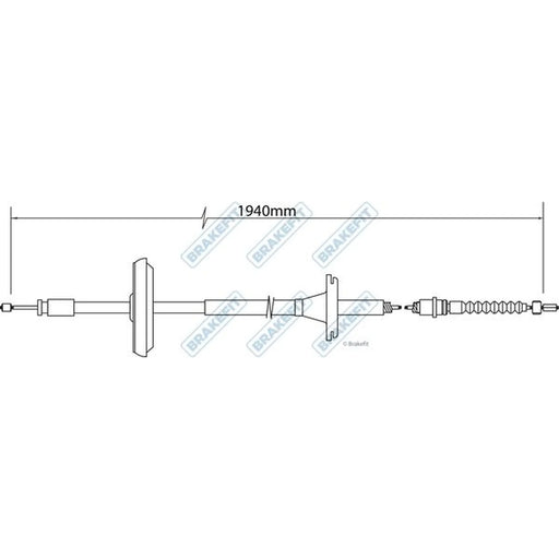 Apec Handbrake Cable Right Rear BBC3394