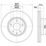 DON 2 x Externally Vented Front Brake Discs PCD21942-x2