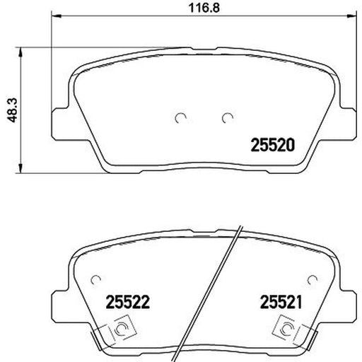 DON Rear Brake Pad Set PCP1189