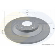 Comline 2 x Solid Rear Brake Discs ADC0475-x2