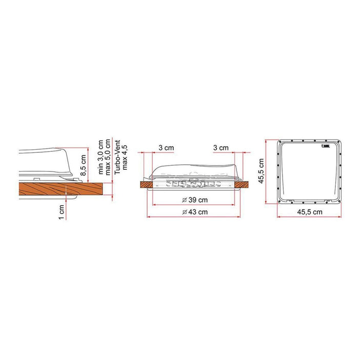 Fiamma Rooflight Vent Crystal for Motorhome Roof Ventilation - Fiamma - Van Life Living