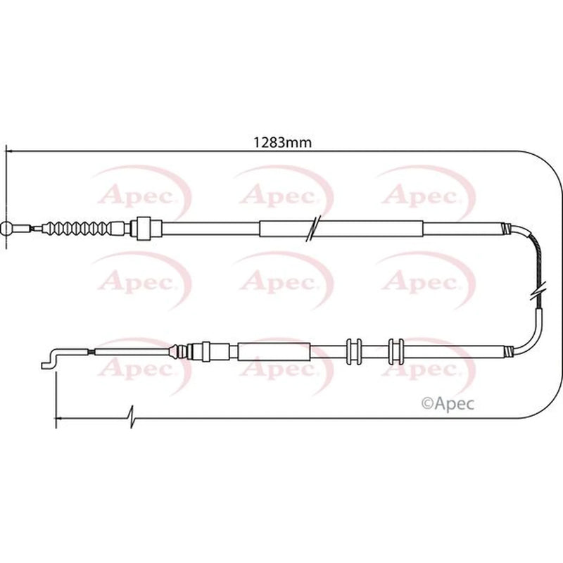 Apec Handbrake Cable Right Rear CAB1523