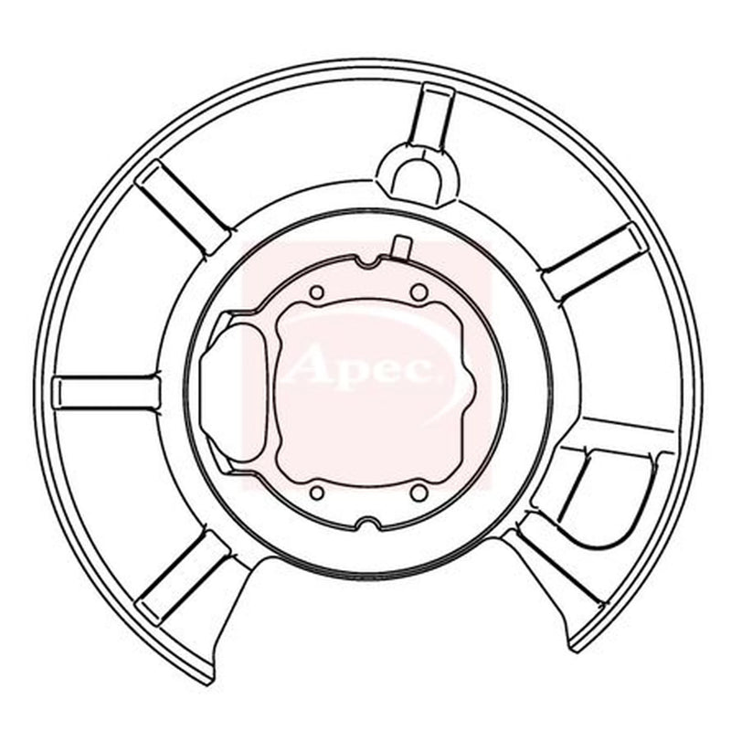Apec Brake Disc Splash Guard Rear Left ASG1024