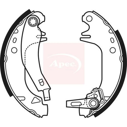 Apec Brake Shoe Set Axle Kit SHU671