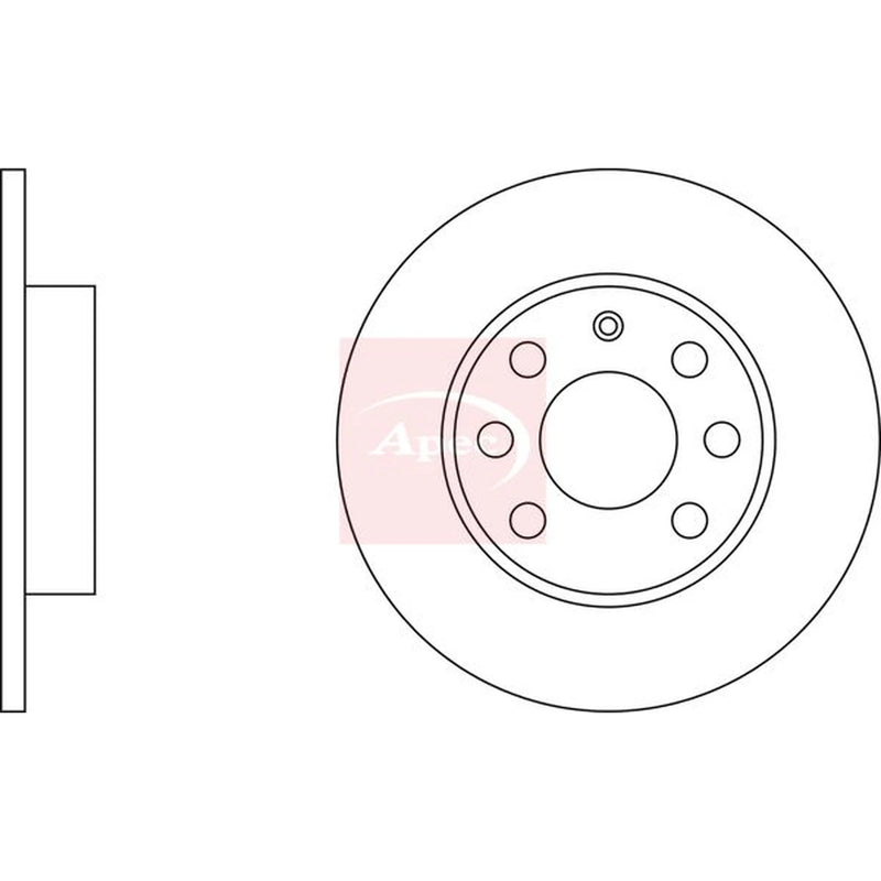 Apec 2 x Solid Front Brake Discs DSK2056-x2
